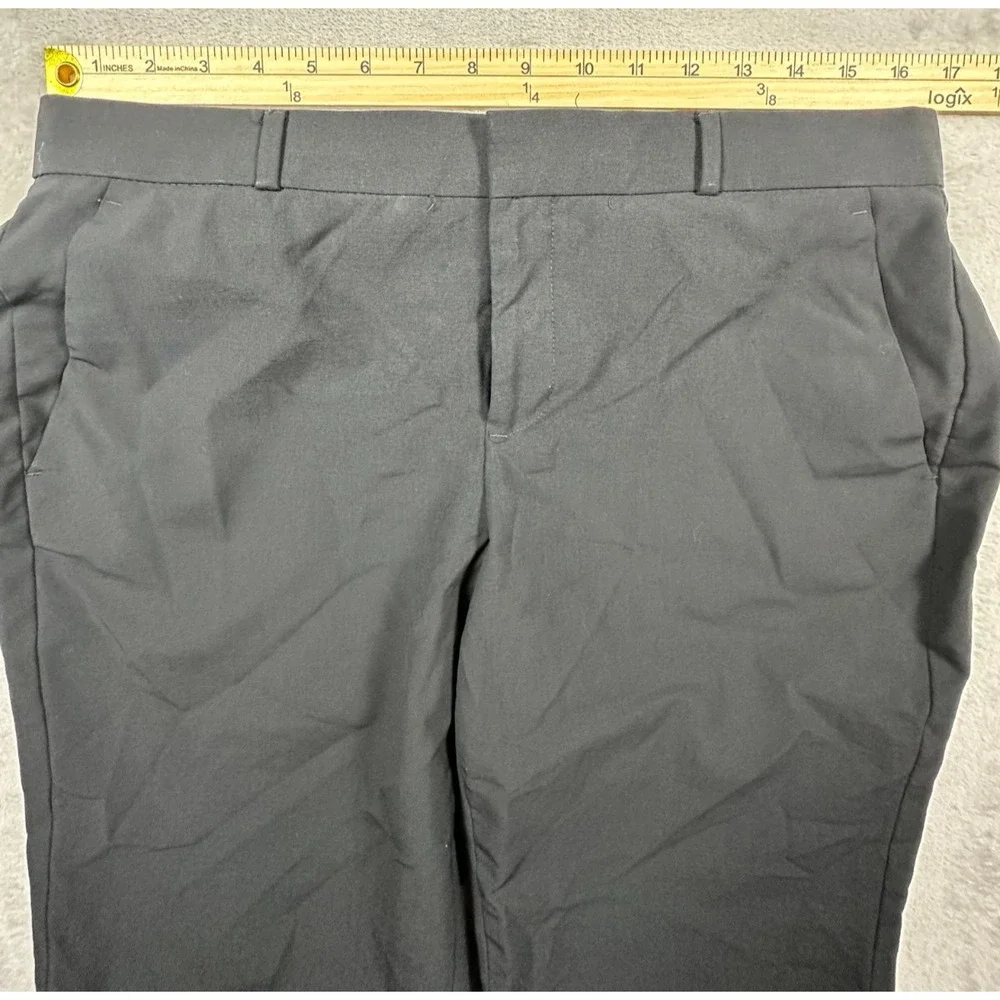 Banana Republic Avery Trouser Pants Womens Size 10P Black Stretch Wool Slacks